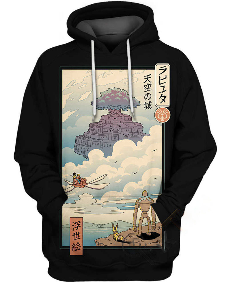 Sky Castle Ukiyo E Hoodie 3D