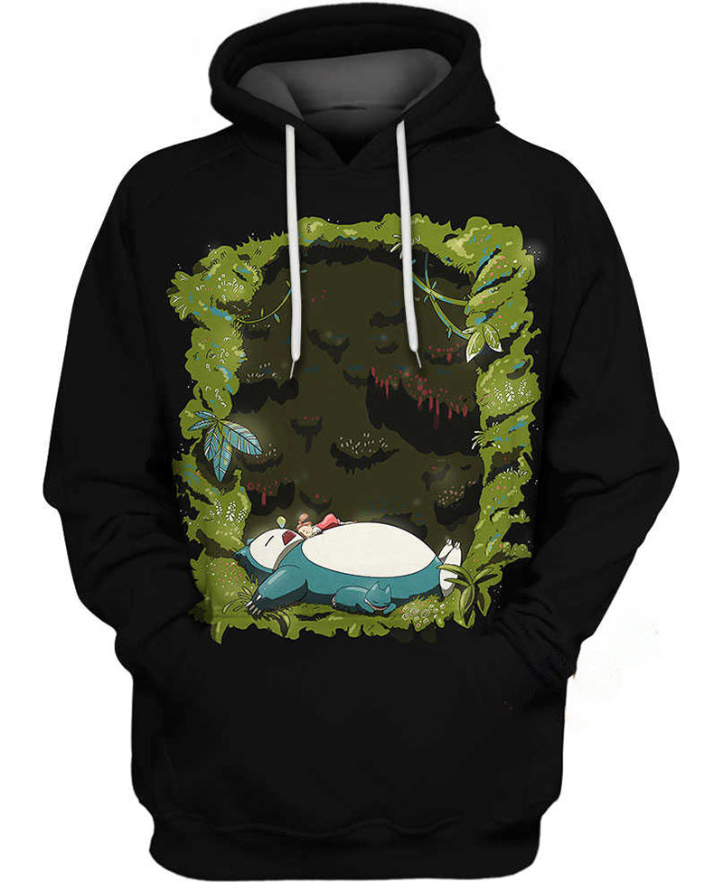 Sleeping Snorlax Hoodie 3D