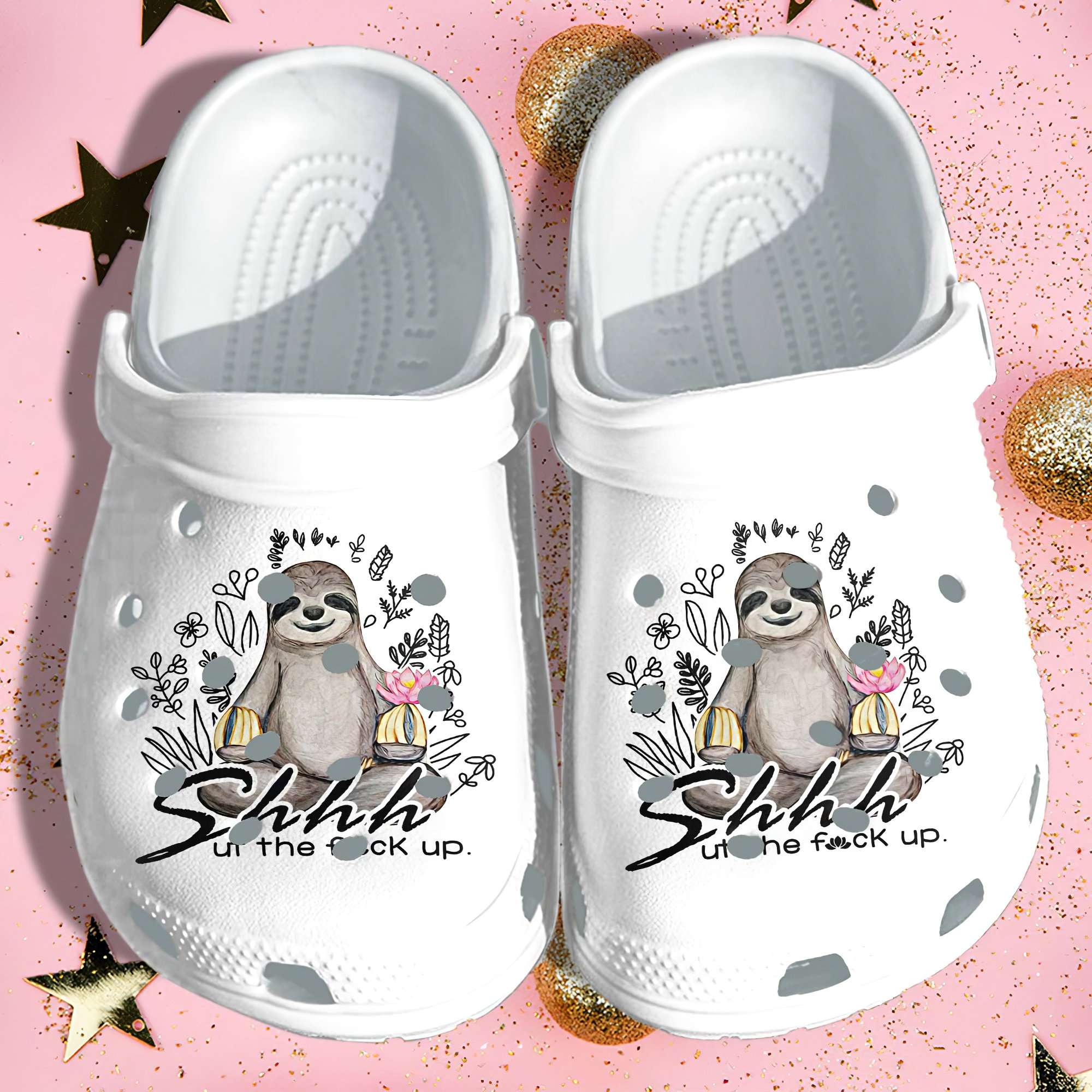 Sloth Peace Yoga Funny Crocs Clog Shoes