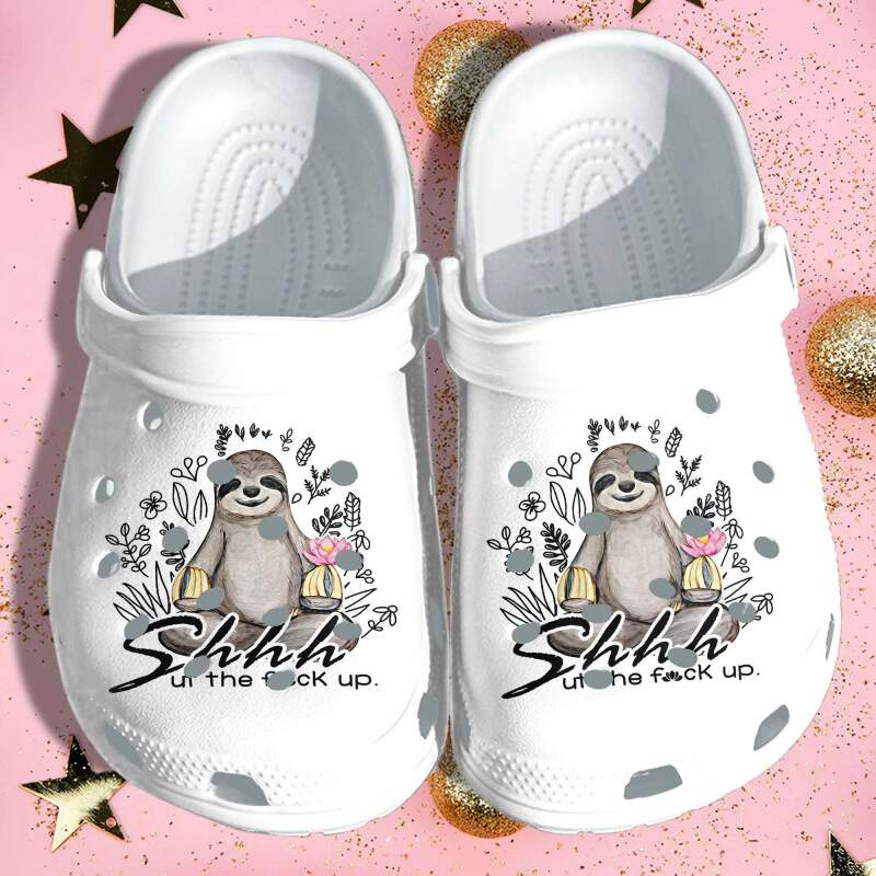 Sloth Peace Yoga Mothers Day 2021 Crocs Clog Shoes 2 Sloth Peace Yoga Mothers Day 2021 Crocs Clog Shoes