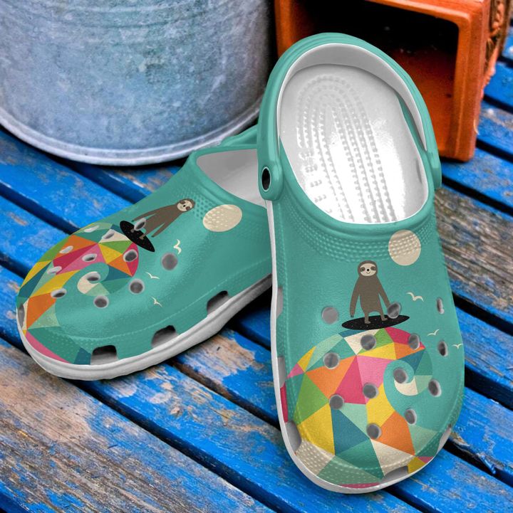Sloth Surf Up Crocs Clog Shoes