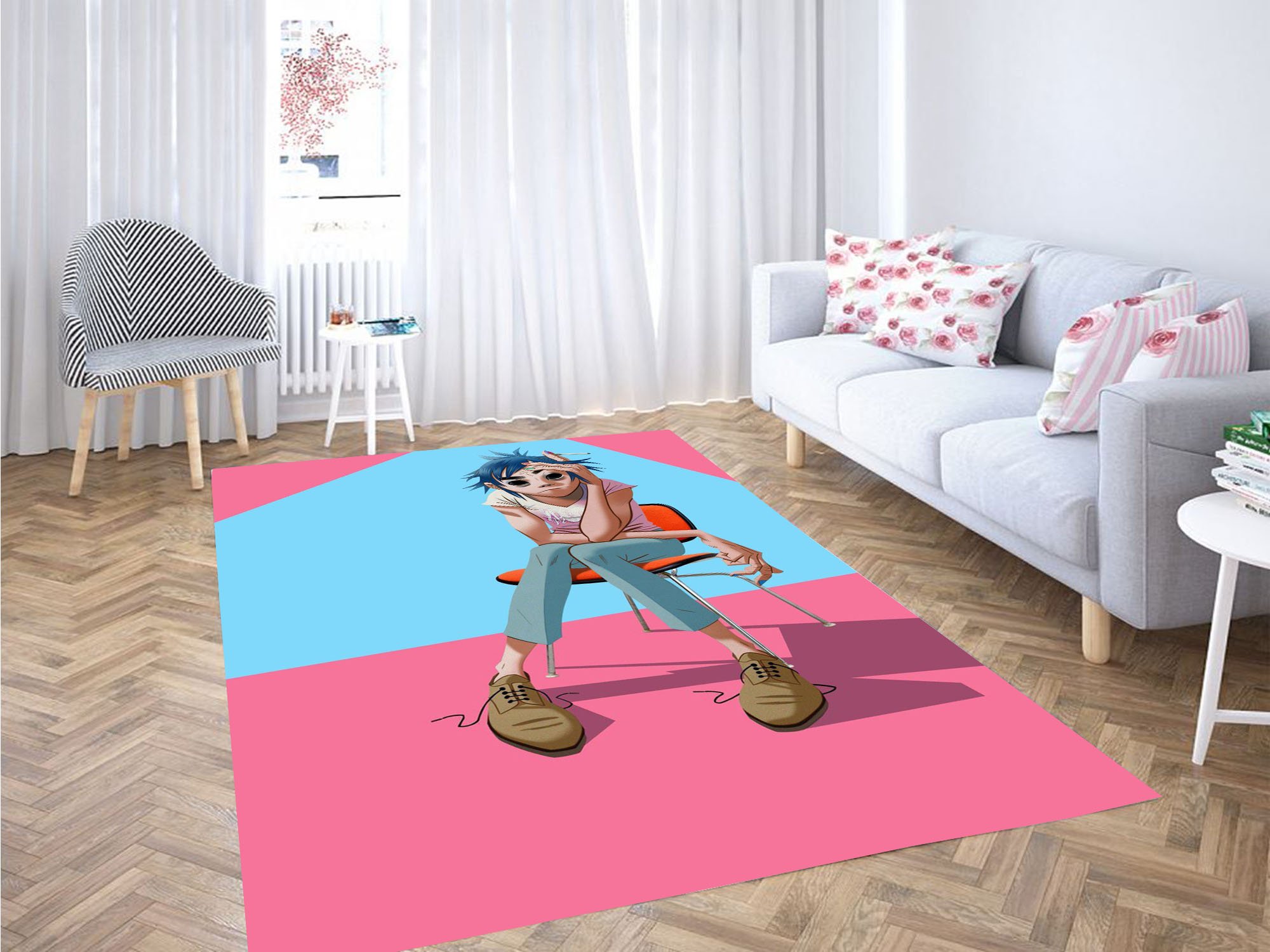 Smoking Gorillaz Band Carpet Rug 2 Smoking Gorillaz Band Carpet Rug