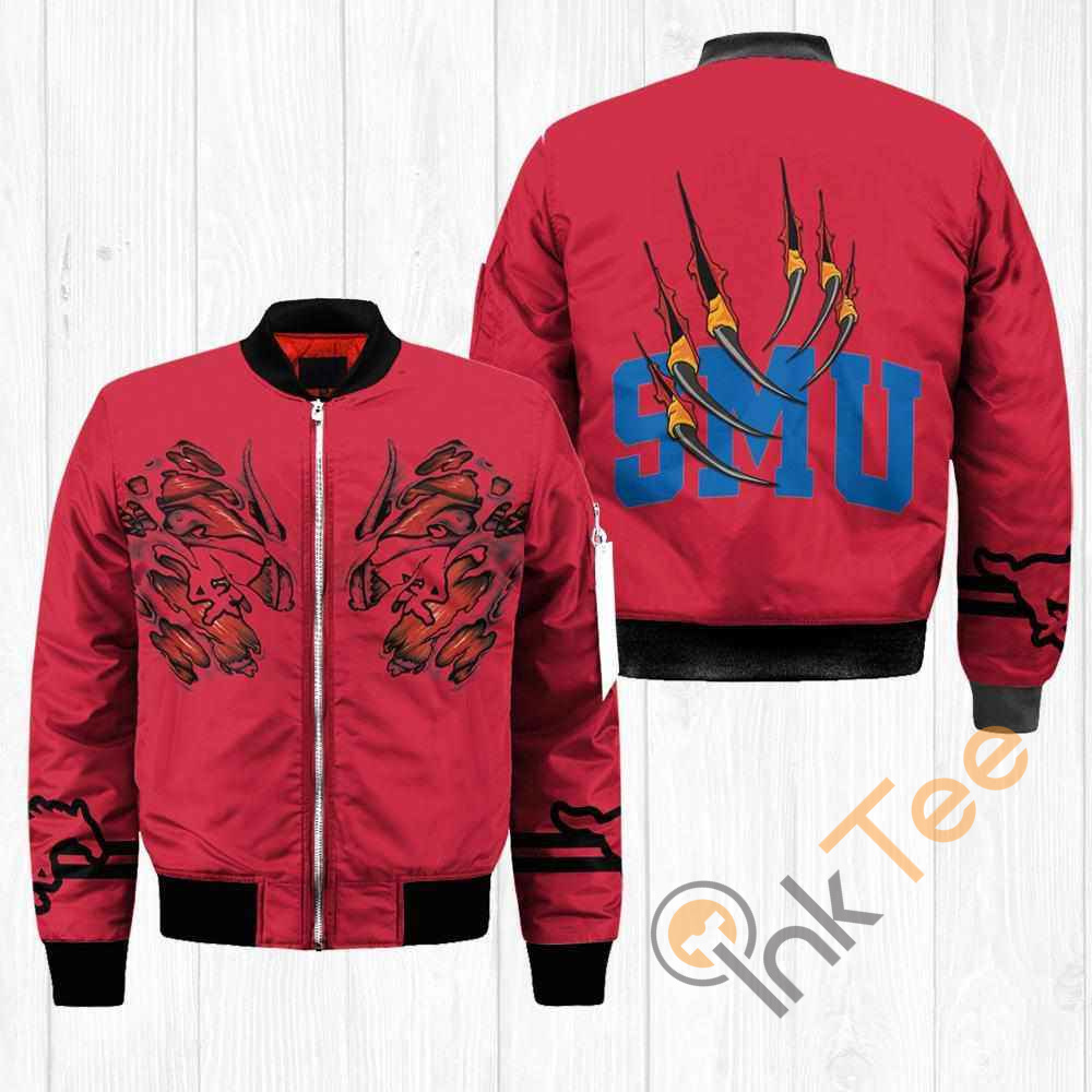 SMU Mustang NCAA Claws Apparel Best Christmas Gift For Fans Bomber Jacket