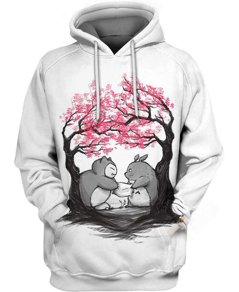 Snorlax And Totoro Hoodie 3D 3 Snorlax And Totoro Hoodie 3D
