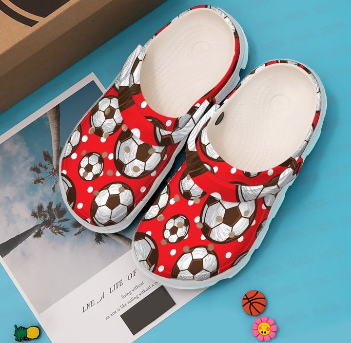 Soccer Ball Pattern Crocs Clog Shoes 6 Soccer Ball Pattern Crocs Clog Shoes