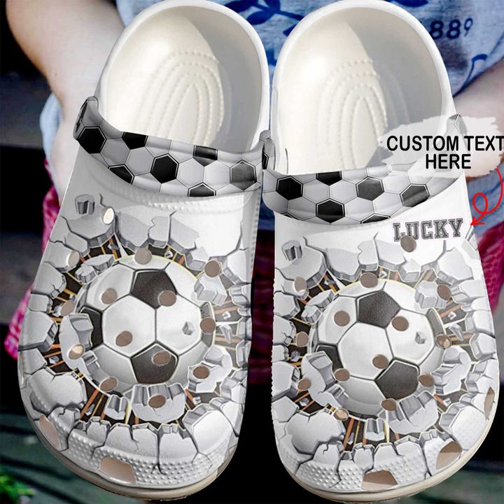 Soccer Personalized Crack Crocs Clog Shoes