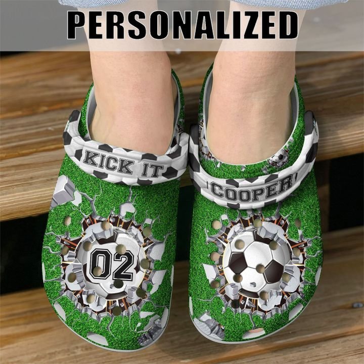 Soccer Personalized Kick It Crocs Clog Shoes
