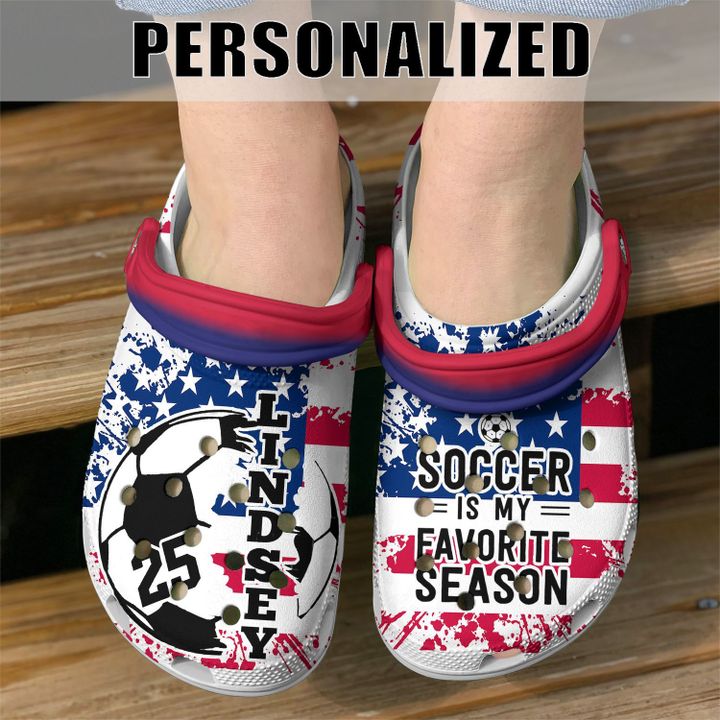 Soccer Personalized My Favorite Season Crocs Clog Shoes