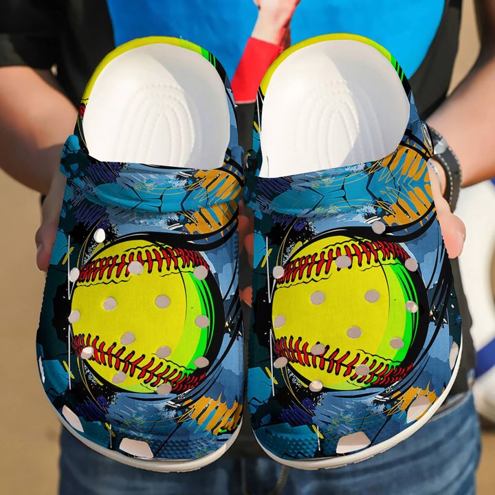 Softball Colorful Crocs Clog Shoes