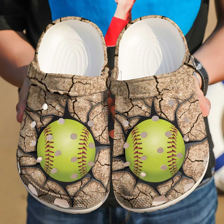 Softball Crack Crocs Clog Shoes