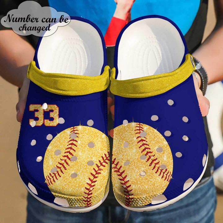 Softball Cute Glitter Crocs Clog Shoes 5 Softball Cute Glitter Crocs Clog Shoes