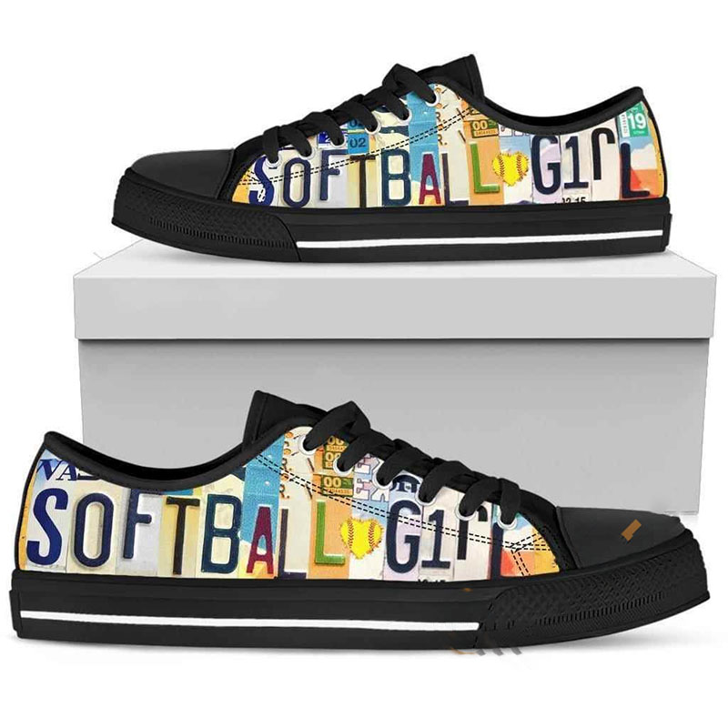 Softball Girl Low Top Shoes