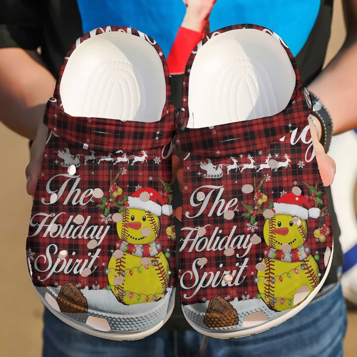 Softball Holiday Spirit Crocs Clog Shoes 7 Softball Holiday Spirit Crocs Clog Shoes