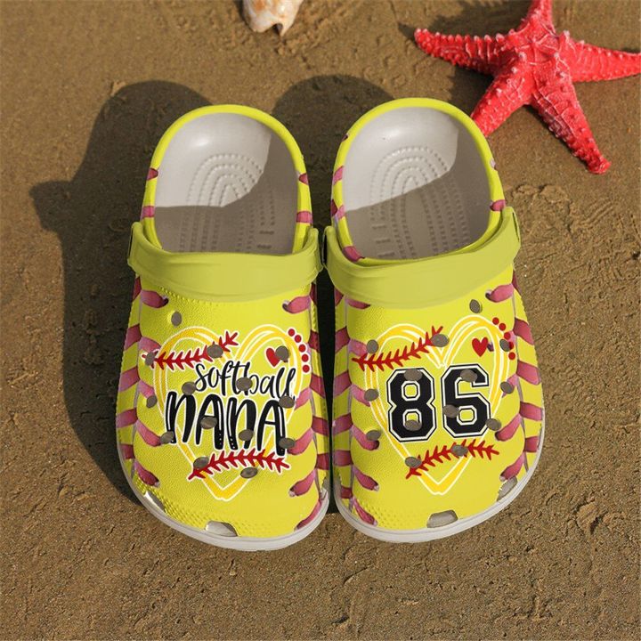 Softball Nana Crocs Clog Shoes