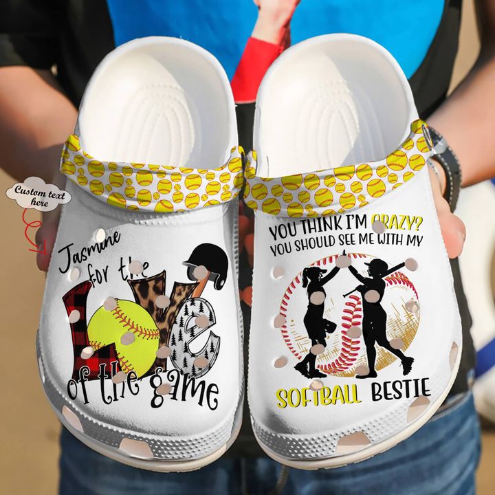 Softball Personalized Bestie Crocs Clog Shoes 1 Softball Personalized Bestie Crocs Clog Shoes