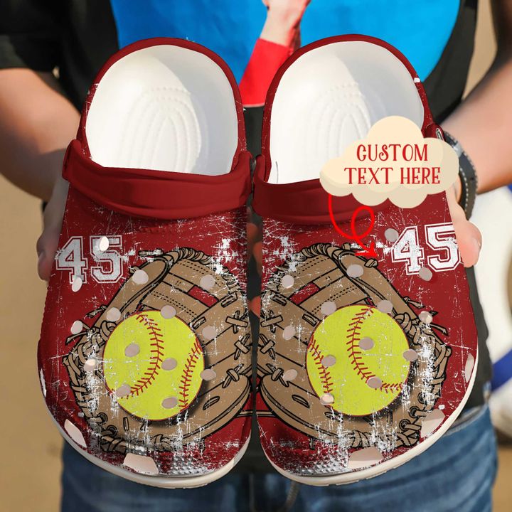 Softball Personalized Colorful Crocs Clog Shoes