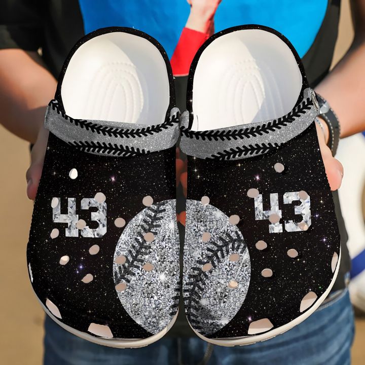 Softball Personalized Diamond Crocs Clog Shoes