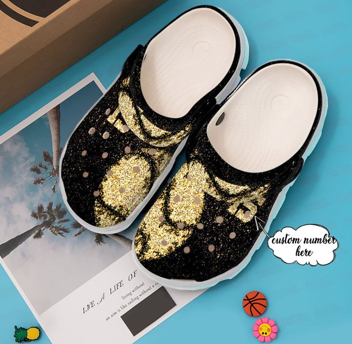 Softball Personalized Golden Crocs Clog Shoes