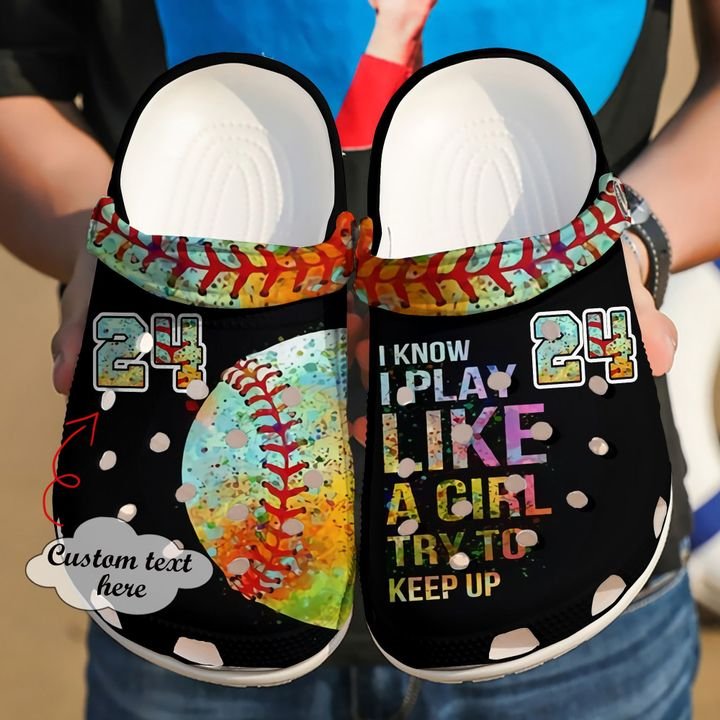 Softball Personalized I Know Crocs Clog Shoes