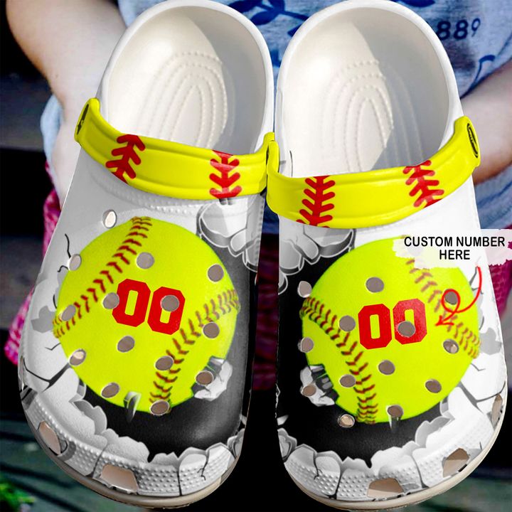 Softball Personalized Just A Lover Crocs Clog Shoes