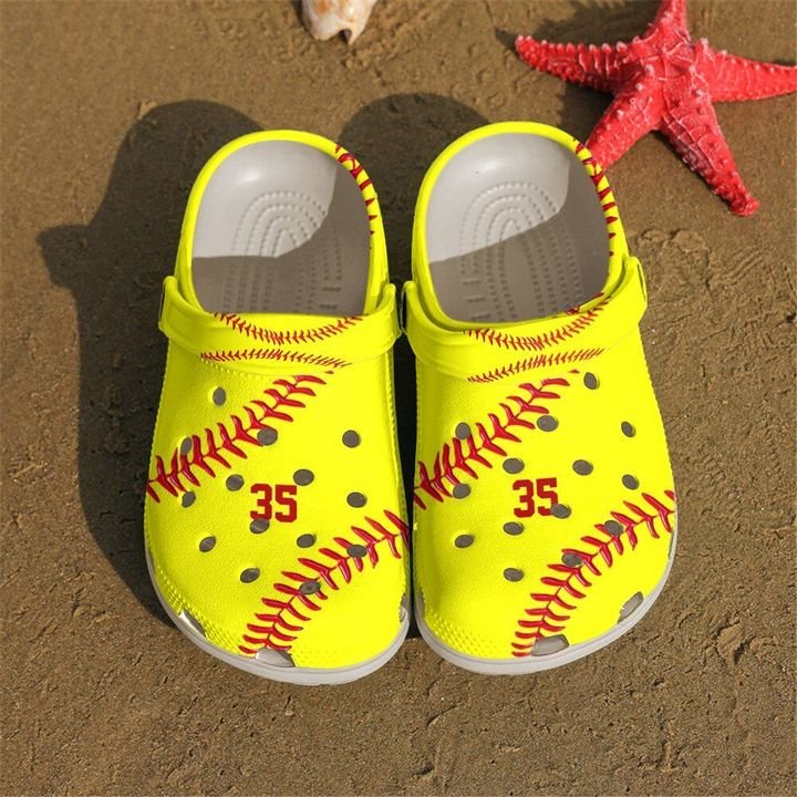 Softball Personalized Love Crocs Clog Shoes