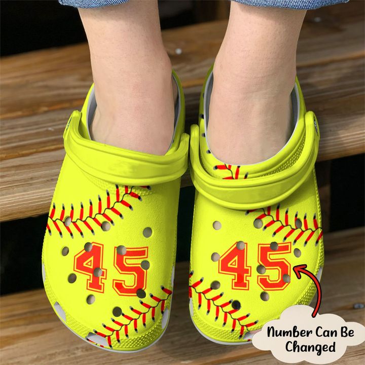 Softball Personalized Love Crocs Clog Shoes