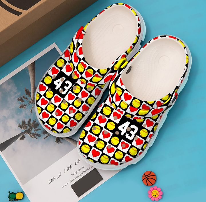 Softball Personalized Love Crocs Clog Shoes