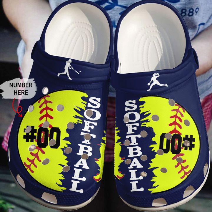 Softball Personalized Love V2 Crocs Clog Shoes