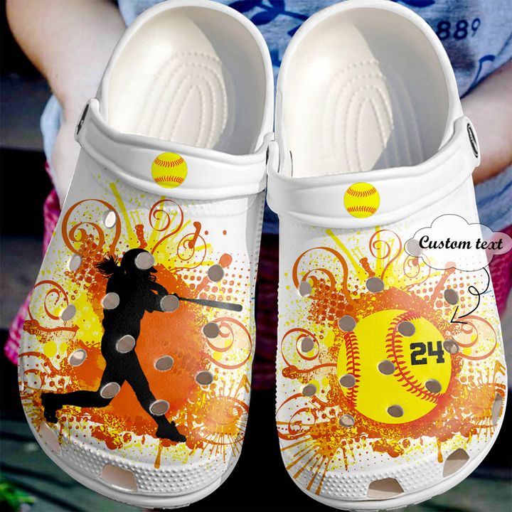 Softball Personalized Lover Club Crocs Clog Shoes