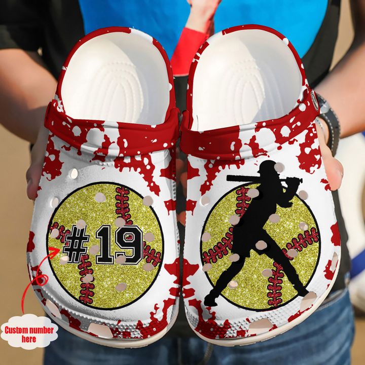 Softball Personalized Lover Crocs Clog Shoes
