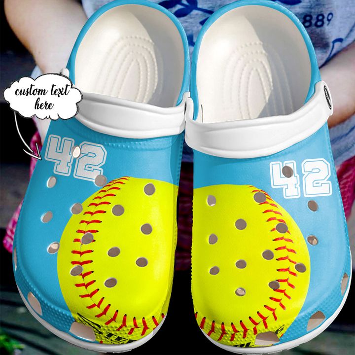 Softball Personalized Lovers Crocs Clog Shoes
