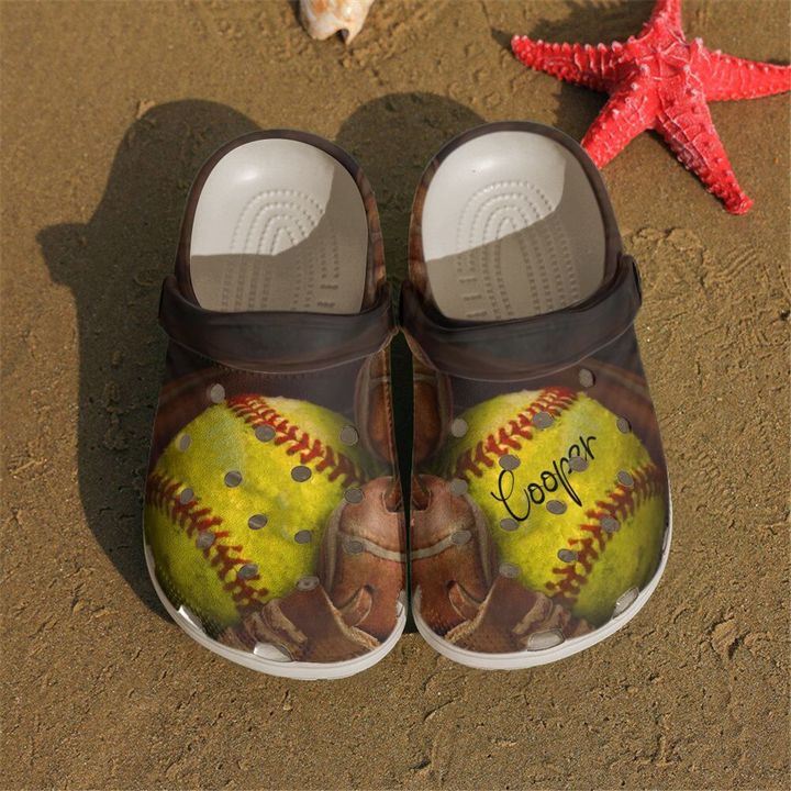 Softball Personalized Name Crocs Clog Shoes 9 Softball Personalized Name Crocs Clog Shoes