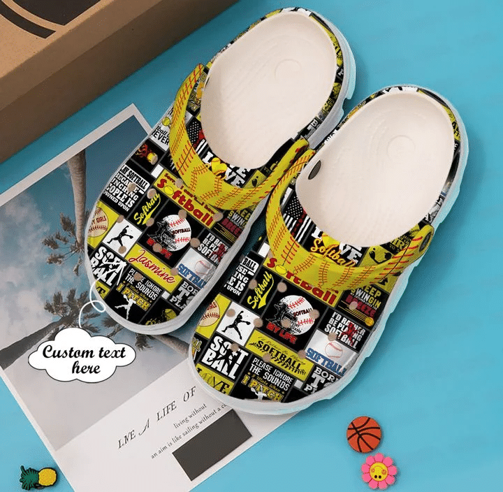 Softball Personalized Pattern Crocs Clog Shoes 2 Softball Personalized Pattern Crocs Clog Shoes