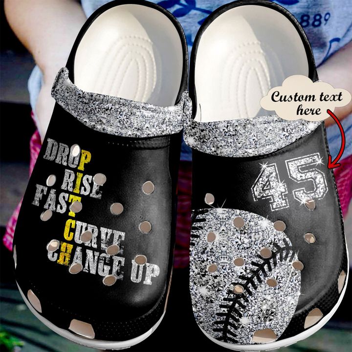 Softball Personalized Pitches Crocs Clog Shoes