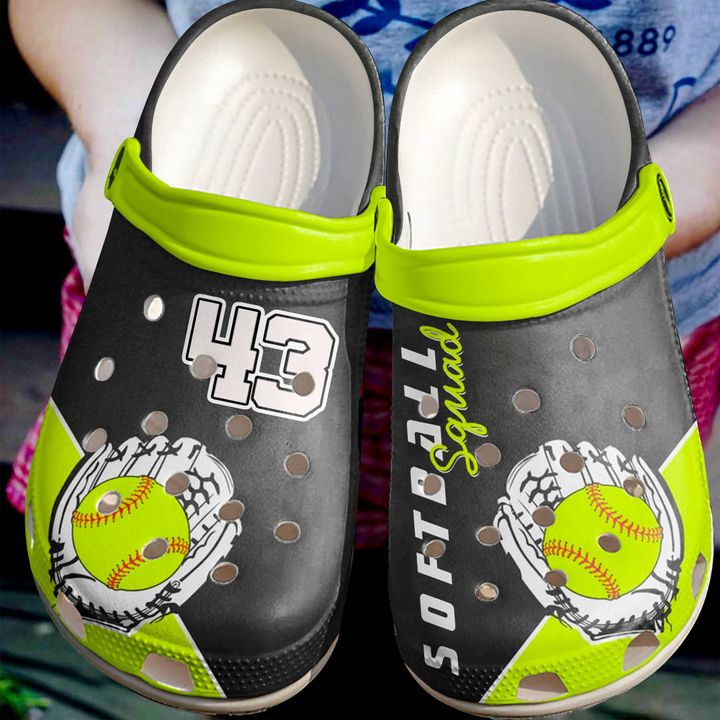 Softball Personalized Squad Crocs Clog Shoes
