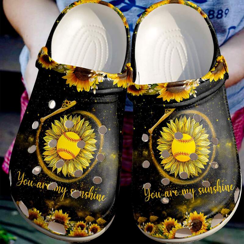 Softball You Are My Sunshine Crocs Clog Shoes 2 Softball You Are My Sunshine Crocs Clog Shoes