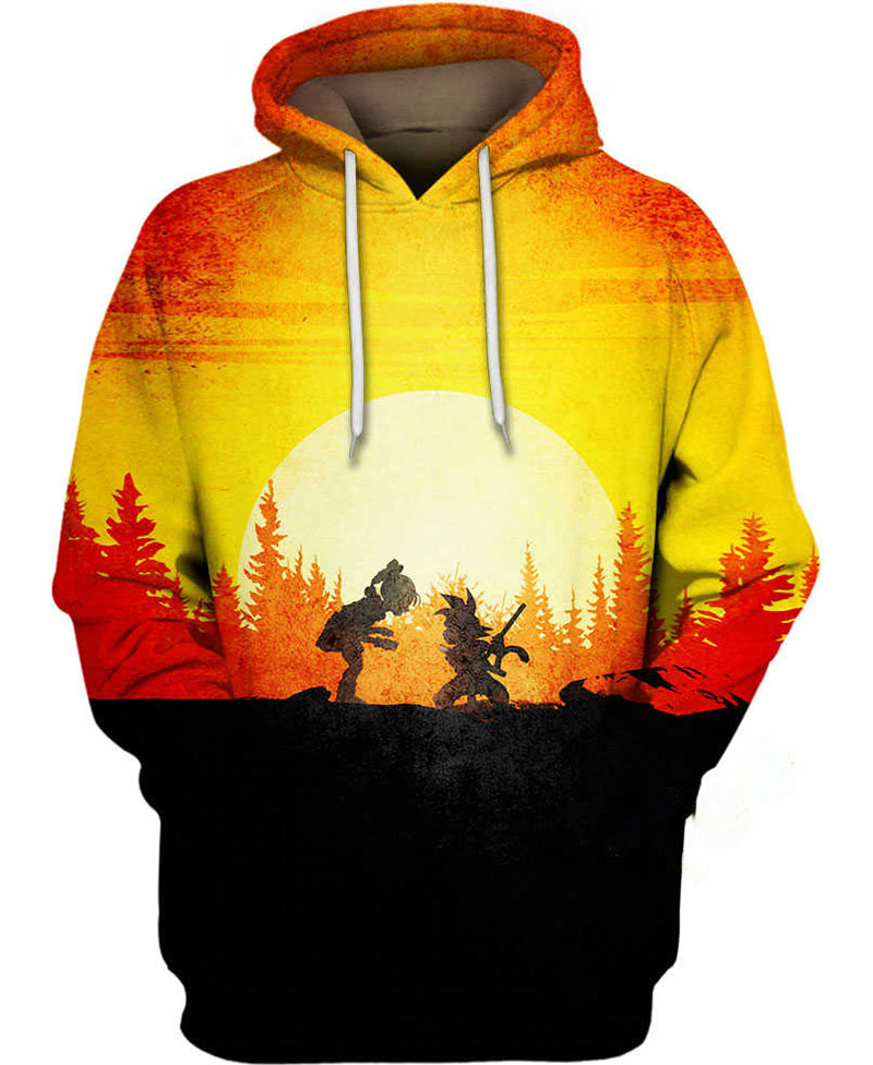 Son Goku And Bulma Hoodie 3D 12 Son Goku And Bulma Hoodie 3D