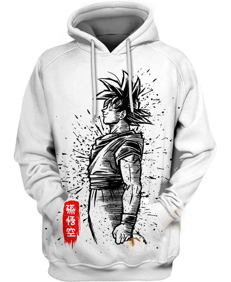 Son Goku Sketch Hoodie 3D