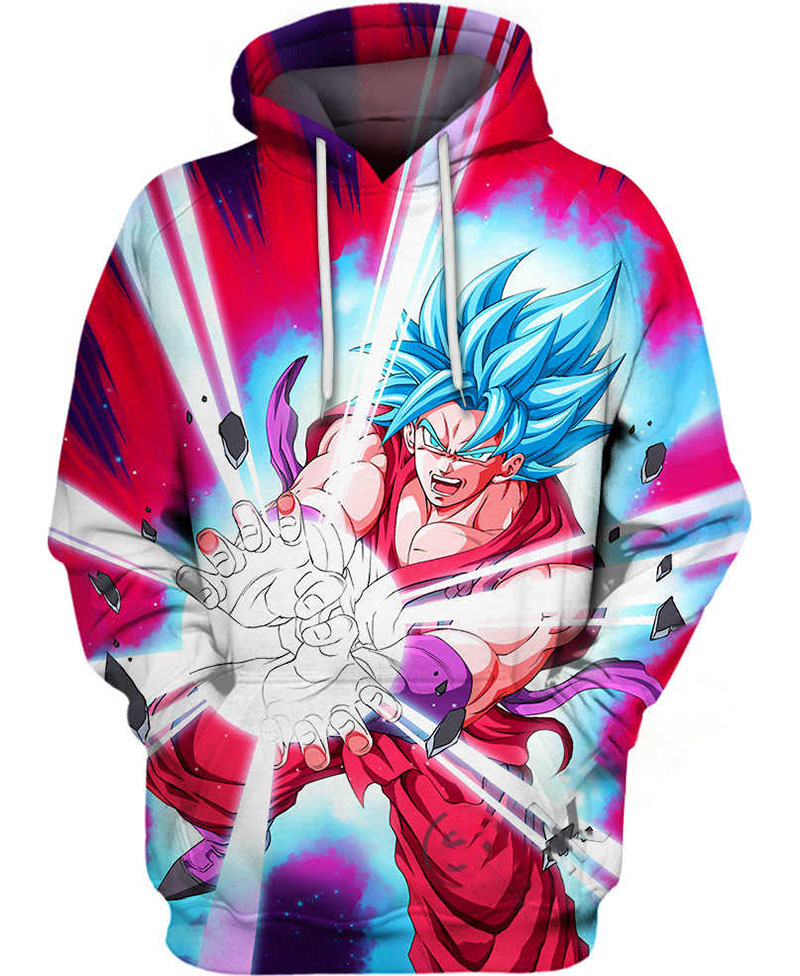 Son Goku Ss Kamehameha Hoodie 3D