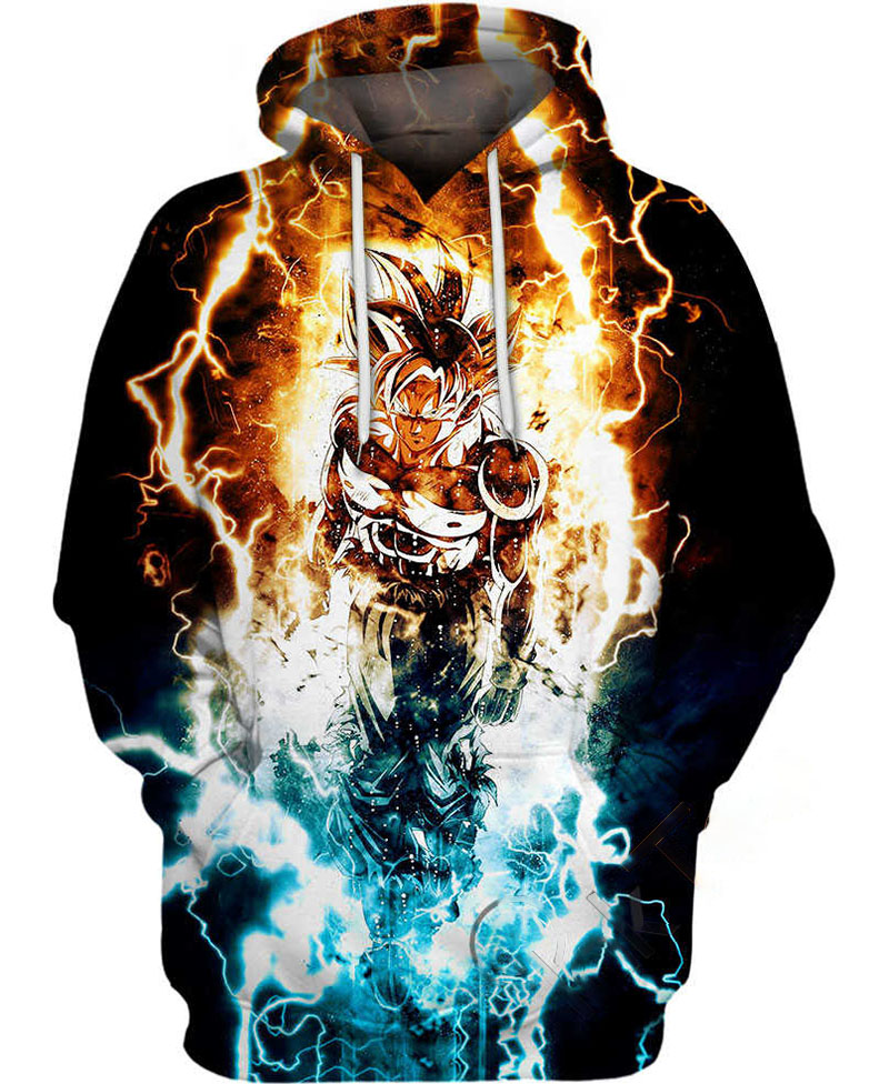 Son Goku Thunder Hoodie 3D 3 Son Goku Thunder Hoodie 3D