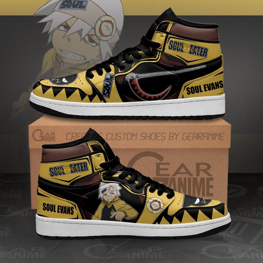 Soul Evans Sneakers Soul Eater Custom Anime Air Jordan Shoes