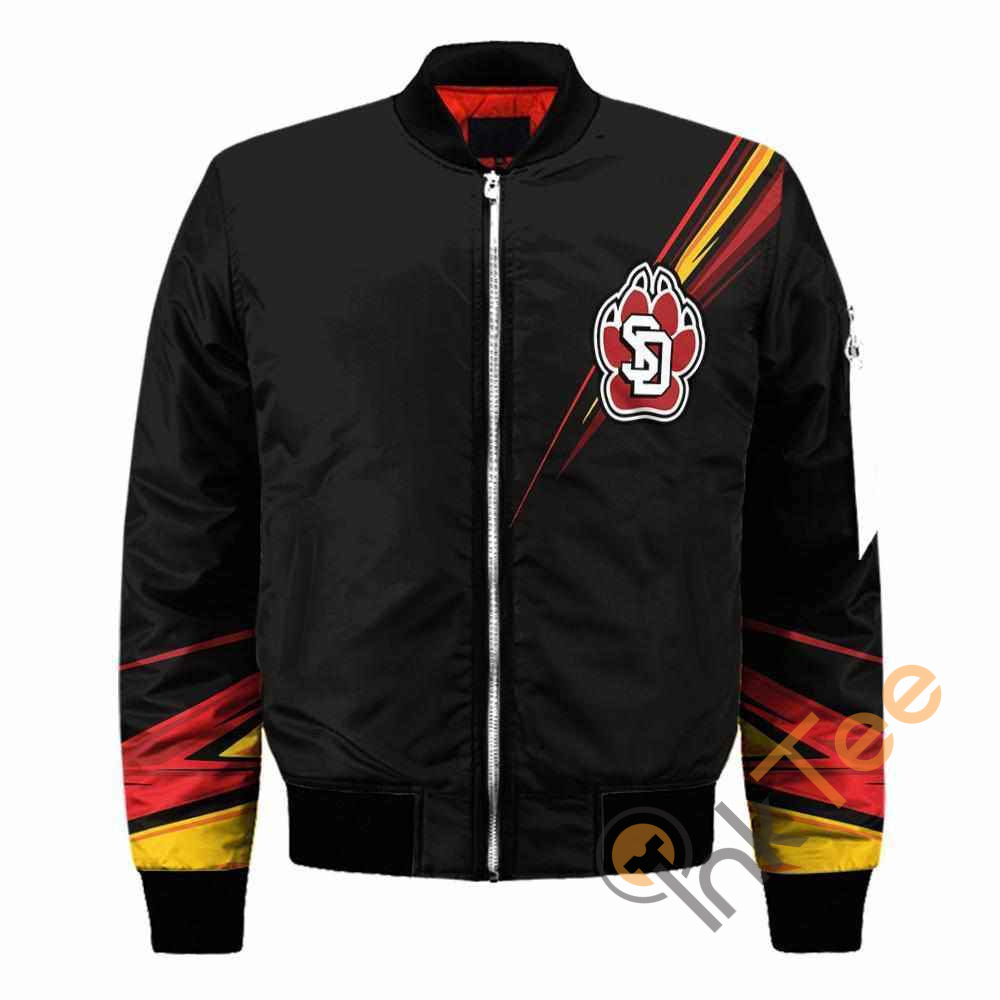 South Dakota Coyotes NCAA Black Apparel Best Christmas Gift For Fans Bomber Jacket 14 South Dakota Coyotes NCAA Black Apparel Best Christmas Gift For Fans Bomber Jacket
