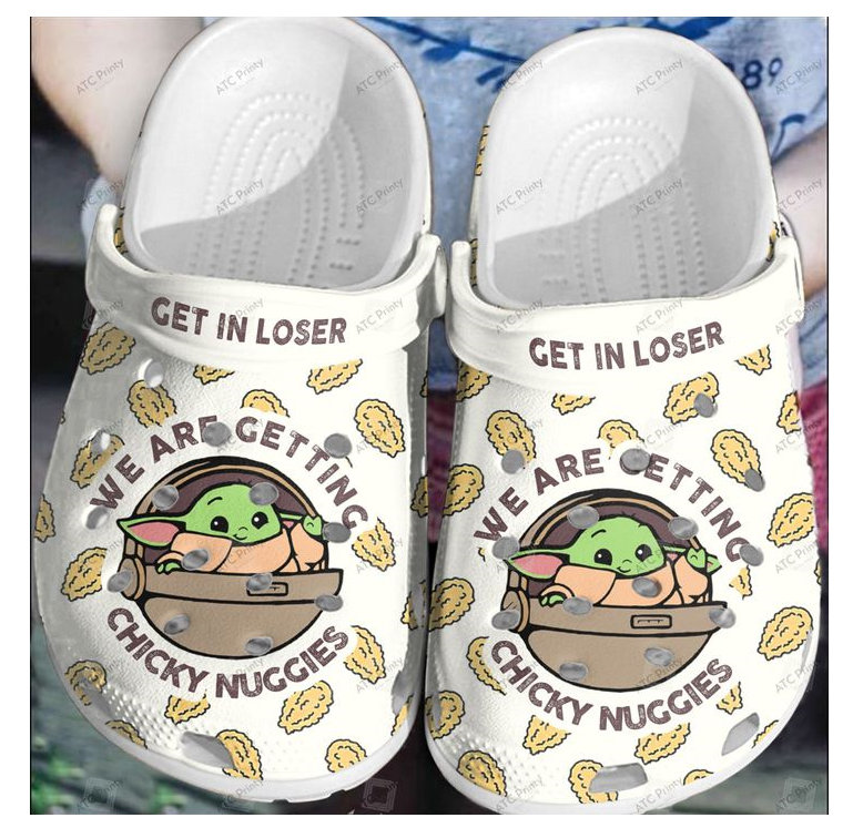 Unique Chicky Nuggies Baby Yoda Meme Crocs Clog Shoes