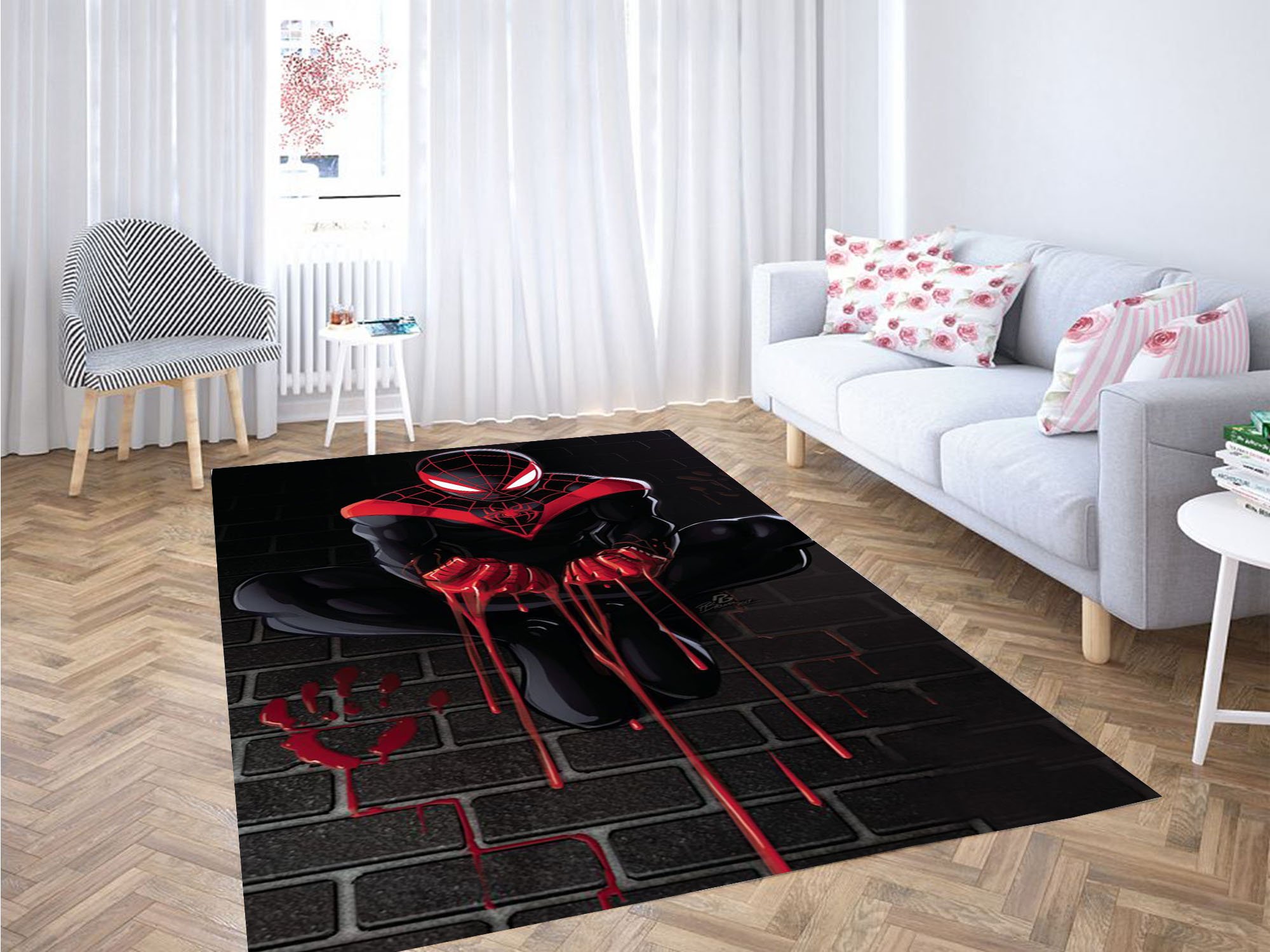 Spider Man Miles Morales Wallpaper Carpet Rug 1 Spider Man Miles Morales Wallpaper Carpet Rug