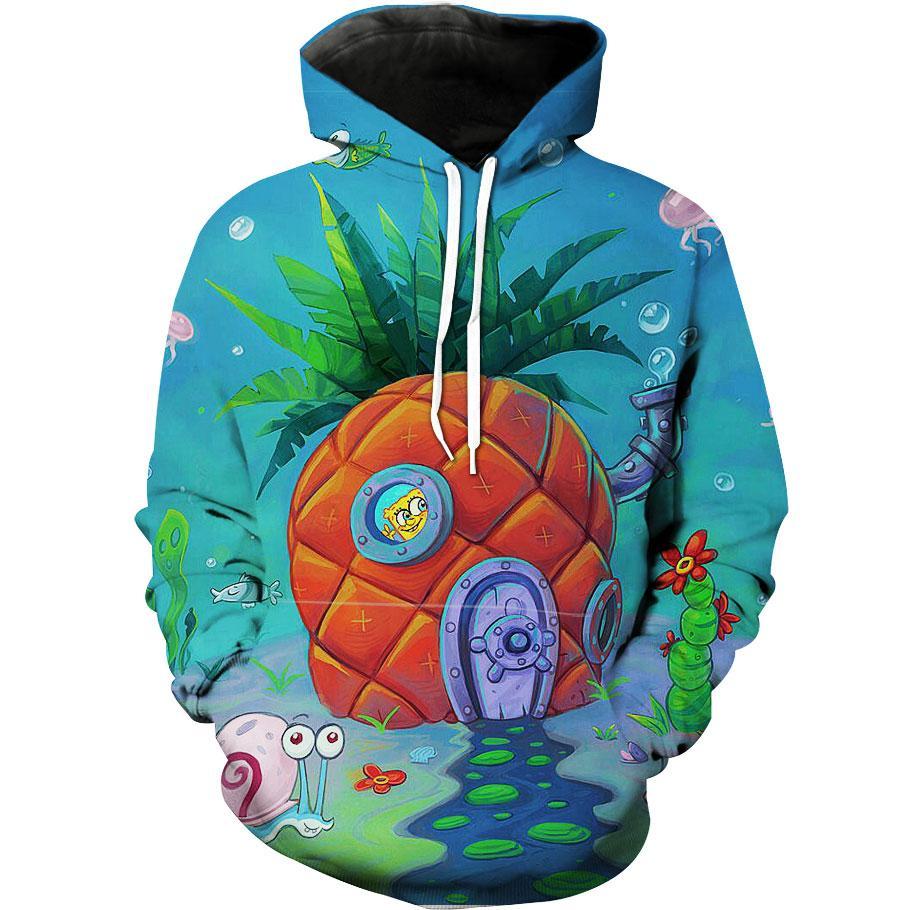 Spongebob Pineapple Spongebob Cartoon Hoodie 3D