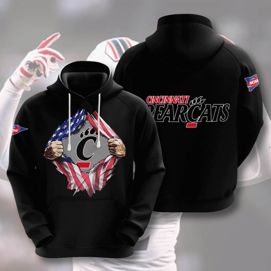 Sports American Football Ncaaf Cincinnati Bearcats Usa Hoodie 3D