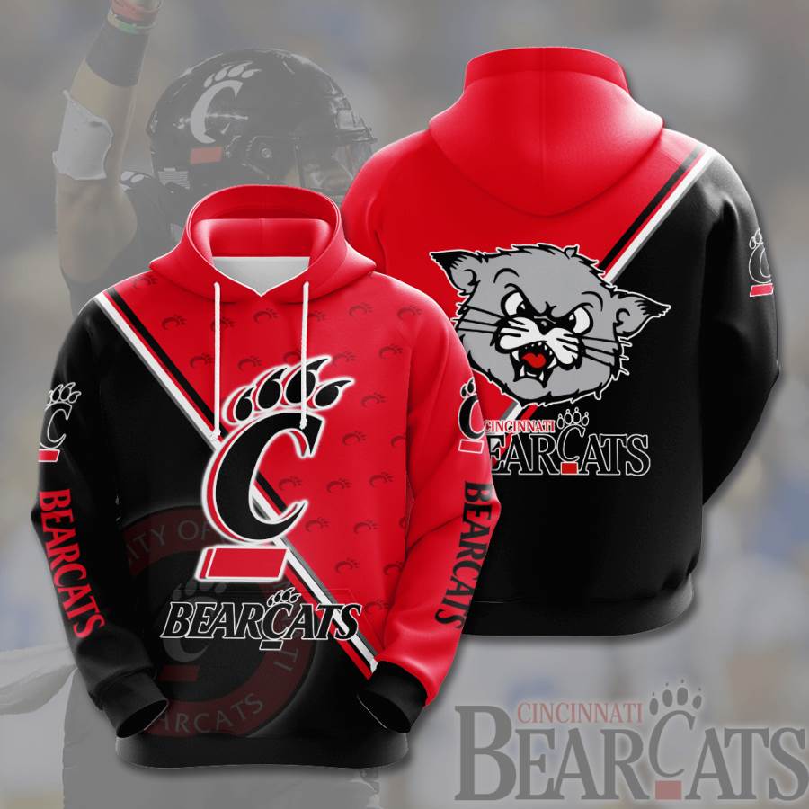 Sports American Football Ncaaf Cincinnati Bearcats Usa Hoodie 3D