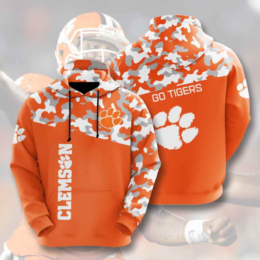 Sports American Football Ncaaf Clemson Tigers Usa Hoodie 3D