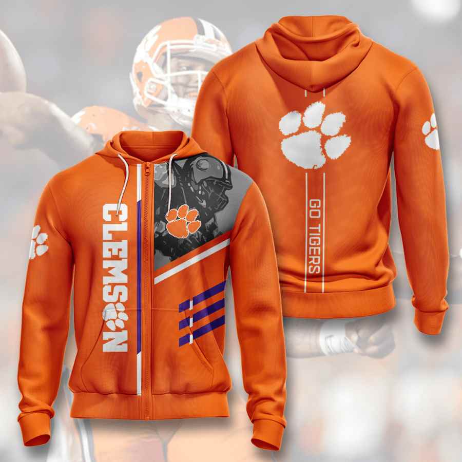 Sports American Football Ncaaf Clemson Tigers Usa Hoodie 3D
