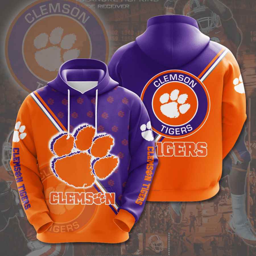 Sports American Football Ncaaf Clemson Tigers Usa Hoodie 3D